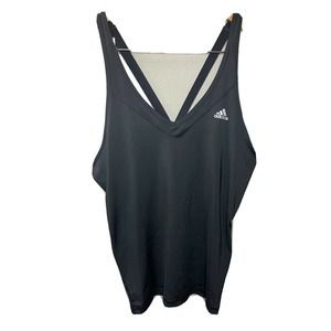 Adidas Tank Top Climalite Techfit Black Athletic Performance Tennis Womens Large